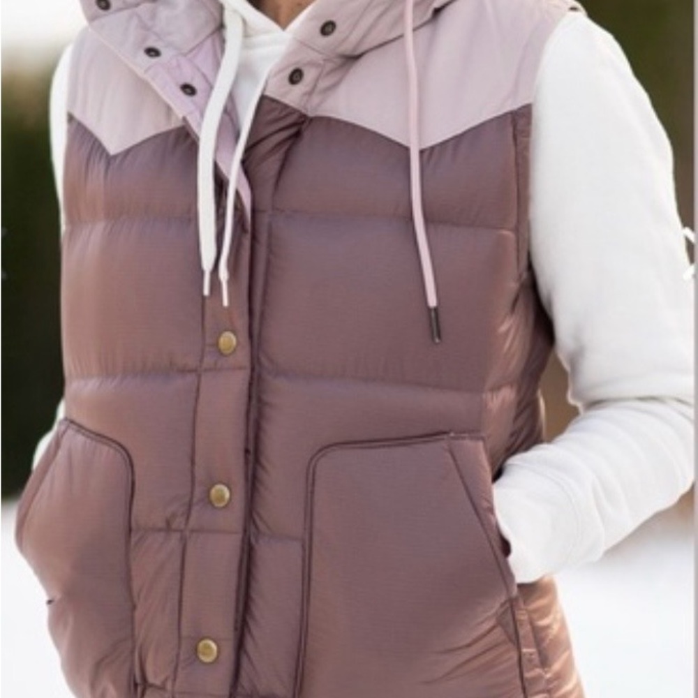 Patagonia Mauve and Lavender Hooded Vest